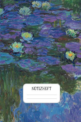 Notizheft: Impressionisten Punktraster Notizbuch Claude Monet Wasserlilien Nympheas_en_fleur Design Heft für Notizen Skizzen - ein Kreatives Geschenk für Kunstliebhaber