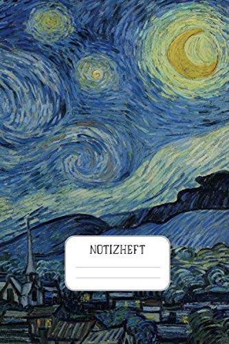 Notizheft: Impressionisten Punktraster Notizbuch Vincent van Gogh Sternennacht Design Heft für Notizen Lettering Skizzen - ein Kreatives Geschenk für Kunstliebhaber