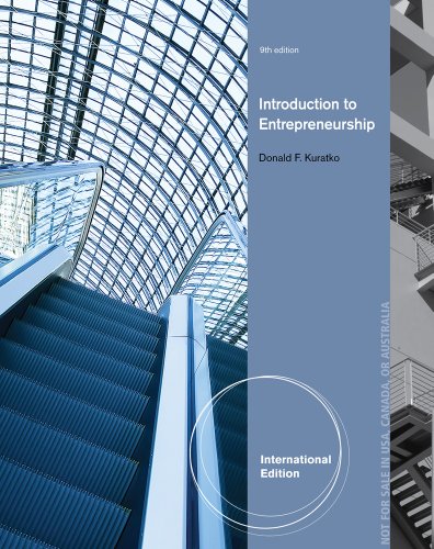 Introduction to Entrepreneurship, International Edition