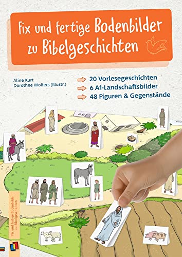 Fix und fertige Bodenbilder zu Bibelgeschichten: 20 Vorlesegeschichten, 6 A1-Landschaftsbilder, 48 Figuren und Gegenstände Fix und fertige Bodenbilder zu Bibelgeschichten: 20 Vorlesegeschichten, 6 A1-Landschaftsbilder, 48 Figuren und Gegenstände von Verlag An Der Ruhr