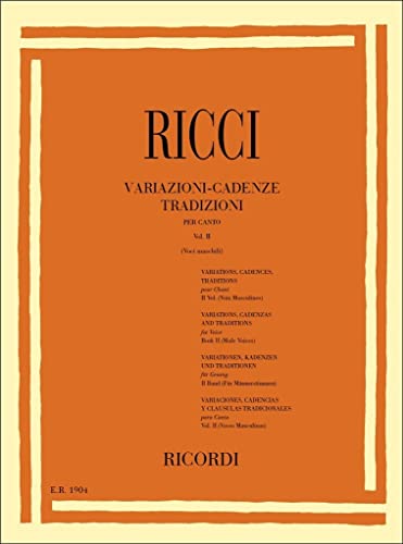 Variazioni - Cadenze Tradizioni per Canto Vol II (CHANT) von Ricordi