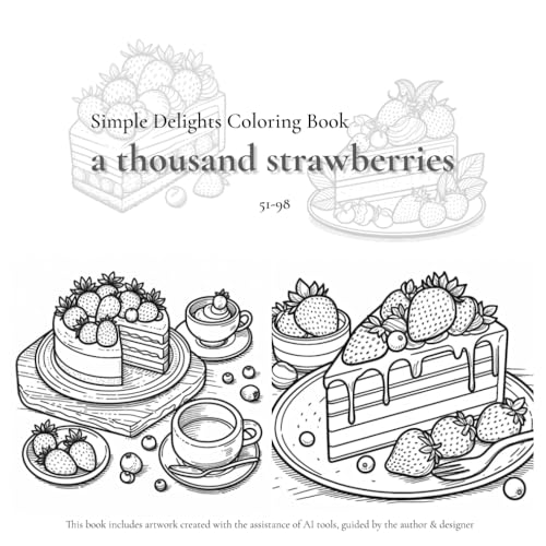 Simple Delights Coloring Book: a thousand strawberries 51-98 von Independently published