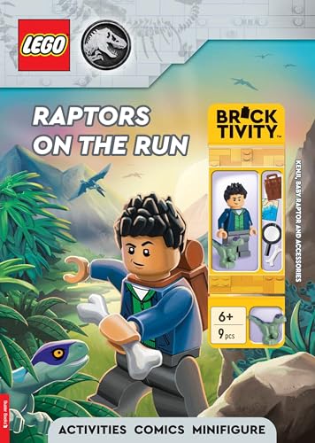 LEGO® Jurassic World™: Raptors on the Run Activity Book (with Kenji minifigure, baby raptor and accessories) (LEGO® Minifigure Activity) von Buster Books