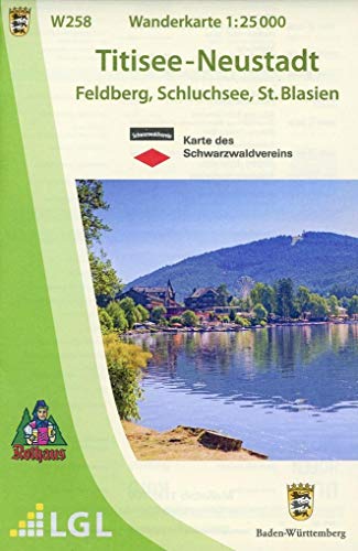 W258 Wanderkarte 1:25 000 Titisee-Neustadt: Feldberg, Schluchsee, St. Blasien von LVA Baden-Wrttemberg