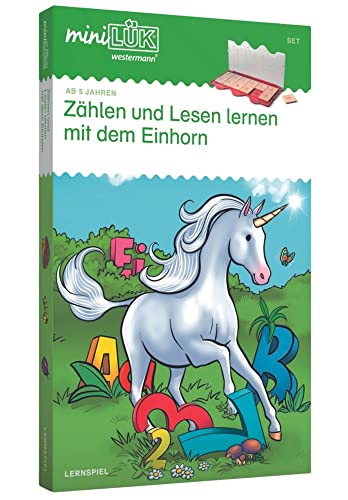 Georg-Westermann-Verlag miniLÜK-Set Zählen und Lesen Lernen mit dem Einhorn: Vorschule/1. Klasse - Mathematik, Deutsch (miniLÜK-Sets: Kasten + Übungsheft/e)