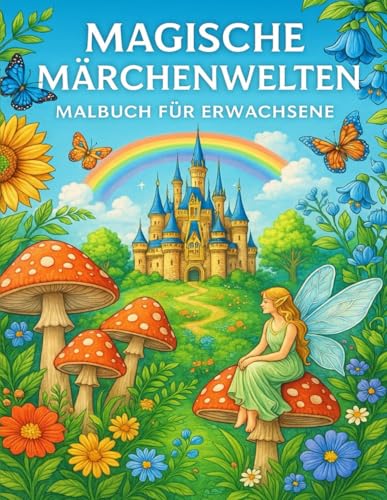 Magische Märchenwelten Malbuch für Erwachsene: Ein Ausmalbuch voller verwunschener Orte, zauberhafter Wesen und Fantasie von Independently published