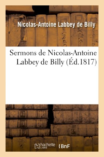 Sermons de Nicolas-Antoine Labbey de Billy (Religion)