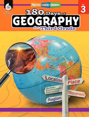 180 Days of Geography for Third Grade: Practice, Assess, Diagnose (180 Days of Practice)