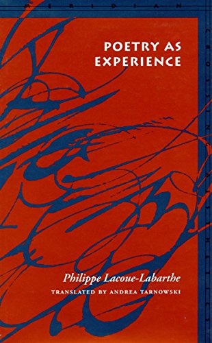 Poetry As Experience (Meridian: Crossing Aesthetics)