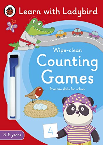 Counting Games: A Learn with Ladybird Wipe-clean Activity Book (3-5 years): Ideal for home learning (EYFS)
