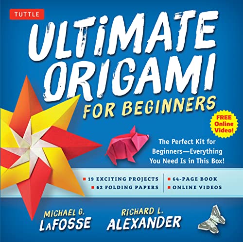 Ultimate Origami for Beginners Kit: The Perfect Kit for Beginners-Everything you Need is in This Box!: Kit Includes Origami Book, 19 Projects, 62 Origami Papers & Video Instructions