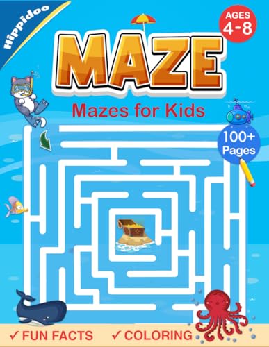 Mazes For Kids Ages 4-8: Maze Activity Book with Jokes, Tongue Twisters, Puzzles. Over 100 Fun Mazes to Solve like Shapes, Letters and Numbers Workbook von Sujatha Lalgudi
