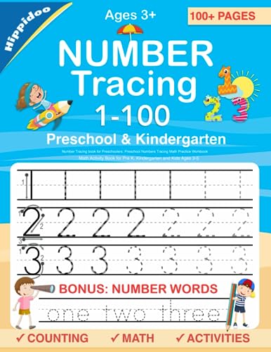 Number Tracing book for Preschoolers: Preschool Numbers Tracing Math Practice Workbook: Math Activity Book for Pre K, Kindergarten and Kids Ages 3-5 ... & Math for Preschool & Kindergarten, Band 5)