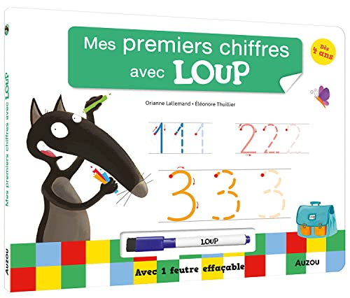 LIVRE ARDOISE - MES PREMIERS CHIFFRES AVEC LOUP: Avec 1 feutre effaçable LIVRE ARDOISE - MES PREMIERS CHIFFRES AVEC LOUP: Avec 1 feutre effaçable