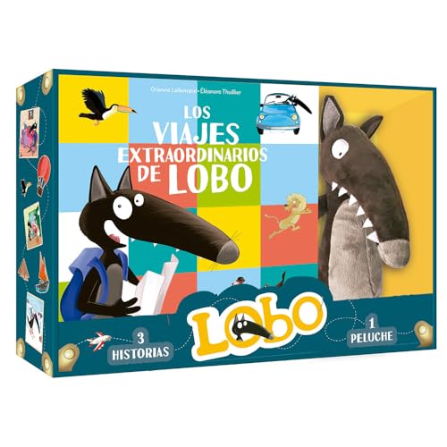 Los viajes extraordinarios de Lobo. Cofre con peluche von Auzou