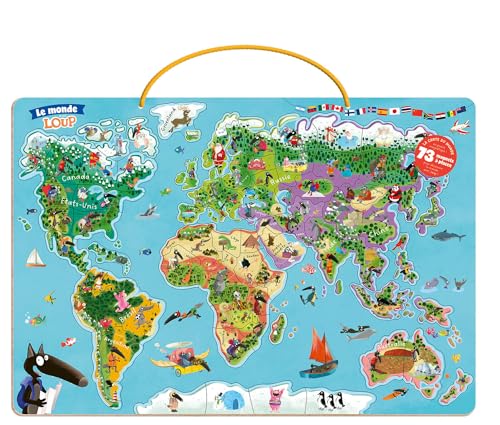 Ma carte du monde magnétique en puzzle - Je découvre le monde avec Loup: Avec 73 magnets à placer Ma carte du monde magnétique en puzzle - Je découvre le monde avec Loup: Avec 73 magnets à placer von AUZOU