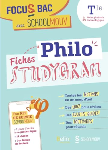 Focus Bac Fiches Philo (Terminale voies générale et technologique): Décroche ton bac avec SchoolMouv grâce aux studygram ! von BELIN EDUCATION