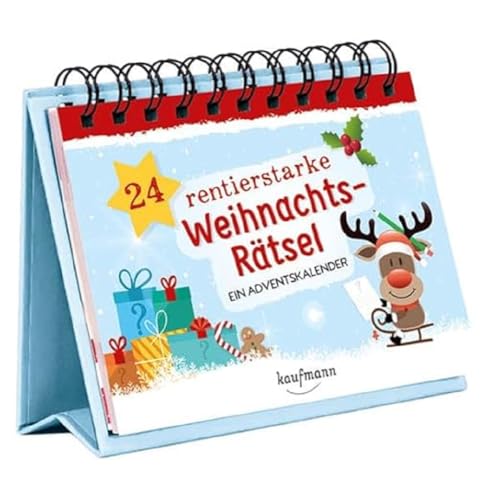 24 rentierstarke Weihnachtsrätsel. Ein Adventskalender (Adventskalender für Erwachsene: Aufstell-Buch mit Rätseln, Band 2)