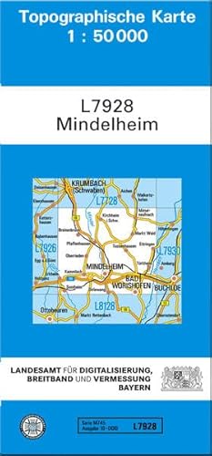 TK50 L7928 Mindelheim: Topographische Karte 1:50000 (TK50 Topographische Karte 1:50000 Bayern)