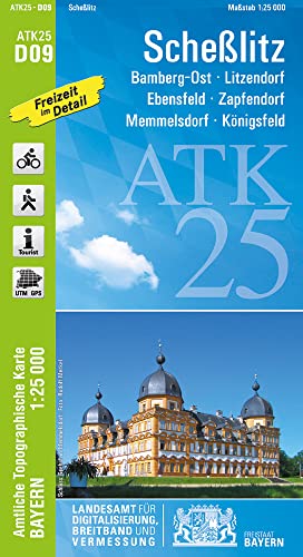 ATK25-D09 Scheßlitz (Amtliche Topographische Karte 1:25000): Bamberg-Ost, Litzendorf, Ebensfeld, Zapfendorf, Memmelsdorf, Königsfeld (ATK25 Amtliche ... Memmelsdorf, Königsfeld, Fränkische Schweiz