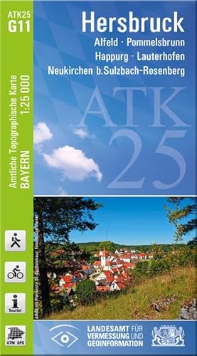 ATK25-G11 Hersbruck (Amtliche Topographische Karte 1:25000): Alfeld, Pommelsbrunn, Happug, Lauterhofen, Neukirchen b.Sulzbach-Rosenberg: Alfeld, ... Amtliche Topographische Karte 1:25000 Bayern)