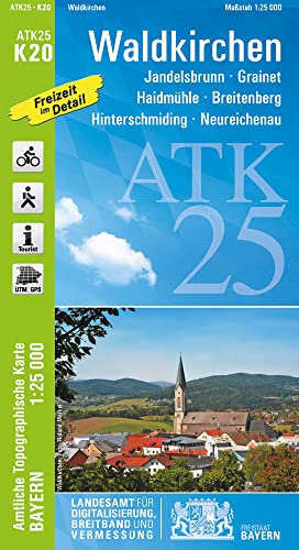 ATK25-K20 Waldkirchen (Amtliche Topographische Karte 1:25000): Jandelsbrunn, Grainet, Haidmühle, Breitenberg, Hinterschmiding, Neureichenau (ATK25 Amtliche Topographische Karte 1:25000 Bayern)