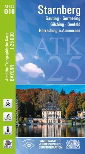 ATK25-O10 Starnberg (Amtliche Topographische Karte 1:25000): Gauting, Germering, Gilching, Seefeld, Herrsching a.Ammersee: Gauting, Germering, ... Amtliche Topographische Karte 1:25000 Bayern) von Landesamt für Digitalisierung, Breitband und Vermessung, Bayern