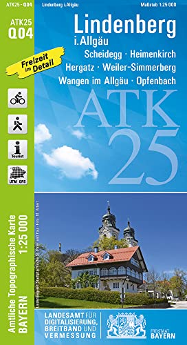 ATK25-Q04 Lindenberg i.Allgäu (Amtliche Topographische Karte 1:25000): Scheidegg, Heimenkirch, Hergatz, Weiler-Simmerberg, Wangen im Allgäu, ... Amtliche Topographische Karte 1:25000 Bayern)