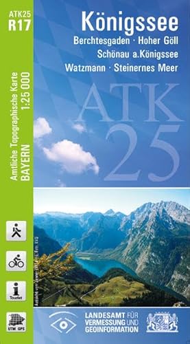 ATK25-R17 Königssee (Amtliche Topographische Karte 1:25000): Berchtesgaden, Hoher Göll, Schönau a.Königssee, Watzmann, Steinernes Meer: Berchtesgaden, ... Amtliche Topographische Karte 1:25000 Bayern)