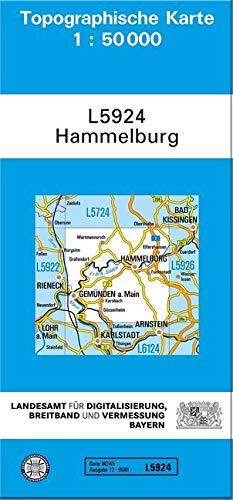 TK50 L5924 Hammelburg: Topographische Karte 1:50000 (TK50 Topographische Karte 1:50000 Bayern) von LDBV Bayern