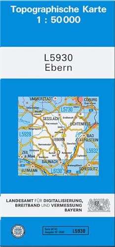TK50 L5930 Ebern: Topographische Karte 1:50000 (TK50 Topographische Karte 1:50000 Bayern)