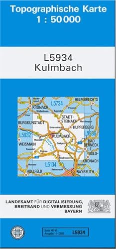 TK50 L5934 Kulmbach: Topographische Karte 1:50000 (TK50 Topographische Karte 1:50000 Bayern)