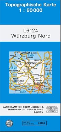 TK50 L6124 Würzburg Nord: Topographische Karte 1:50000 (TK50 Topographische Karte 1:50000 Bayern)