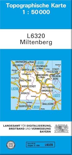 TK50 L6320 Miltenberg: Topographische Karte 1:50000 (TK50 Topographische Karte 1:50000 Bayern)