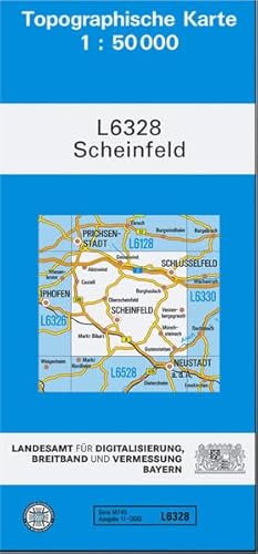 TK50 L6328 Scheinfeld: Topographische Karte 1:50000 (TK50 Topographische Karte 1:50000 Bayern) von Landesamt für Digitalisierung, Breitband und Vermessung, Bayern