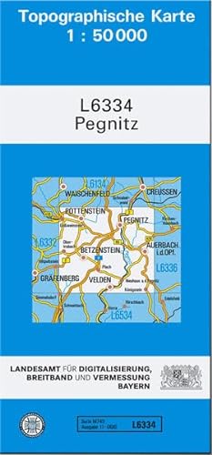 TK50 L6334 Pegnitz: Topographische Karte 1:50000 (TK50 Topographische Karte 1:50000 Bayern)