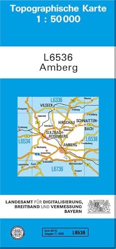 TK50 L6536 Amberg: Topographische Karte 1:50000 (TK50 Topographische Karte 1:50000 Bayern)