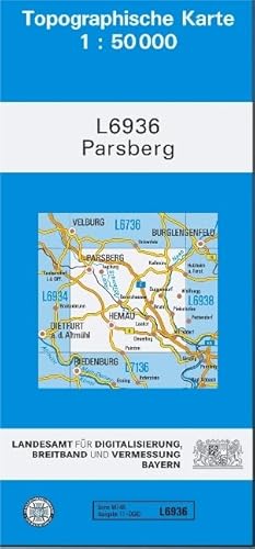 TK50 L6936 Parsberg: Topographische Karte 1:50000 (TK50 Topographische Karte 1:50000 Bayern)