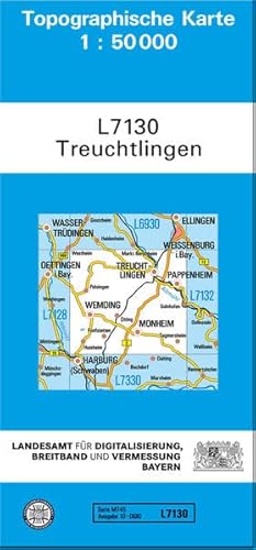 TK50 L7130 Treuchtlingen: Topographische Karte 1:50000 (TK50 Topographische Karte 1:50000 Bayern)