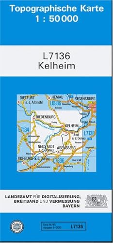 TK50 L7136 Kelheim: Topographische Karte 1:50000 (TK50 Topographische Karte 1:50000 Bayern)