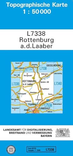 TK50 L7338 Rottenburg a.d.Laaber: Topographische Karte 1:50000 (TK50 Topographische Karte 1:50000 Bayern)