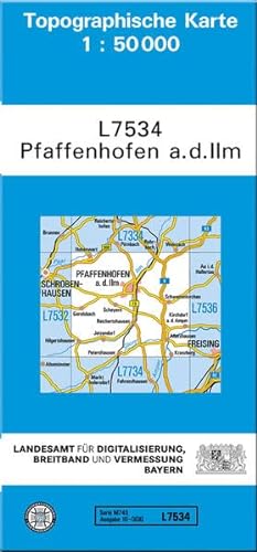 TK50 L7534 Pfaffenhofen a.d.Ilm: Topographische Karte 1:50000 (TK50 Topographische Karte 1:50000 Bayern)