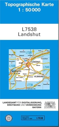 TK50 L7538 Landshut: Topographische Karte 1:50000 (TK50 Topographische Karte 1:50000 Bayern) von Gräfe und Unzer