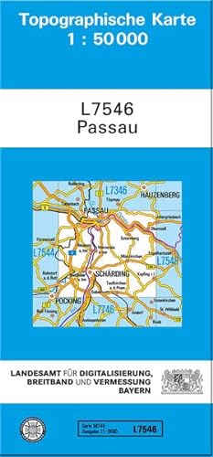 TK50 L7546 Passau: Topographische Karte 1:50000 (TK50 Topographische Karte 1:50000 Bayern)