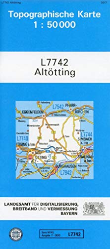 TK50 L7742 Altötting: Topographische Karte 1:50000 (TK50 Topographische Karte 1:50000 Bayern)