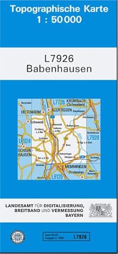 TK50 L7926 Babenhausen: Topographische Karte 1:50000 (TK50 Topographische Karte 1:50000 Bayern) von Landesamt für Digitalisierung, Breitband und Vermessung, Bayern