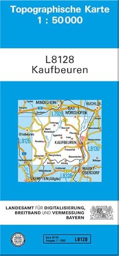 TK50 L8128 Kaufbeuren: Topographische Karte 1:50000 (TK50 Topographische Karte 1:50000 Bayern)