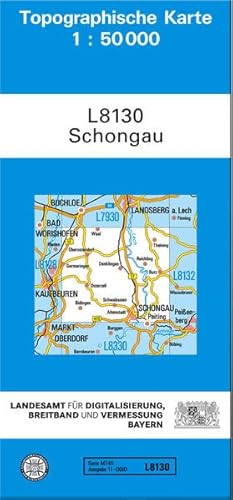 TK50 L8130 Schongau: Topographische Karte 1:50000 (TK50 Topographische Karte 1:50000 Bayern)