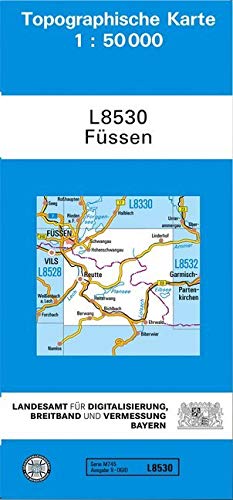 TK50 L8530 Füssen: Topographische Karte 1:50000 (TK50 Topographische Karte 1:50000 Bayern)