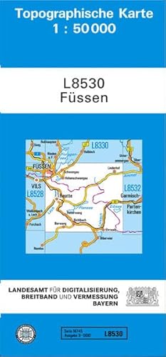 TK50 L8530 Füssen: Topographische Karte 1:50000 (TK50 Topographische Karte 1:50000 Bayern)